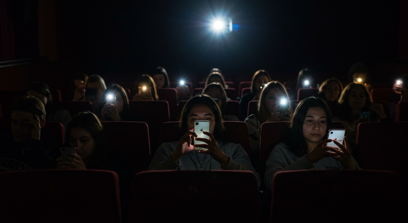 映画館でスマホ使用
